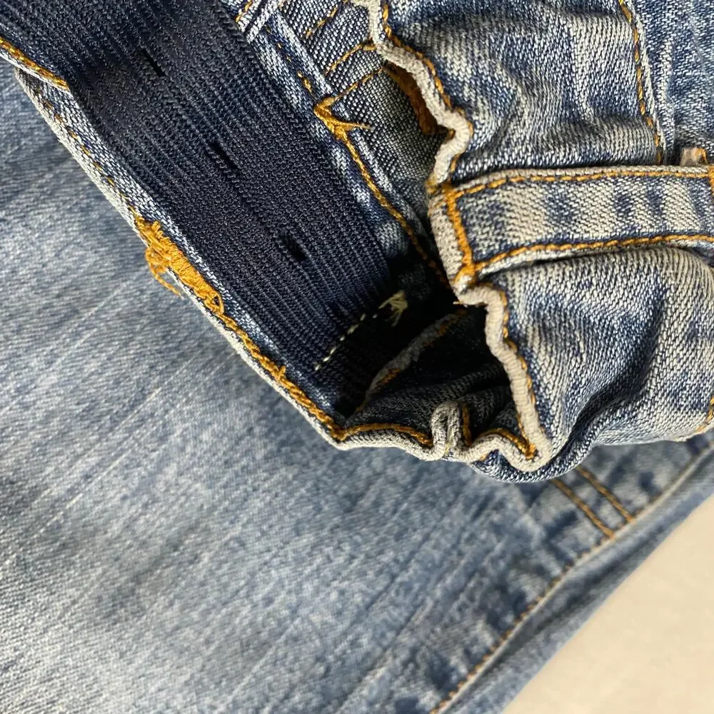 Vintage Gap Butterfly Embroidered Flare Stretch Denim Jeans Sz 7